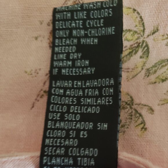 SAG HARBOR VTG PETITE PALE PINK PALM TREE DRESS WITH MATCHING CARDIGAN SWEATER - Picture 12 of 14